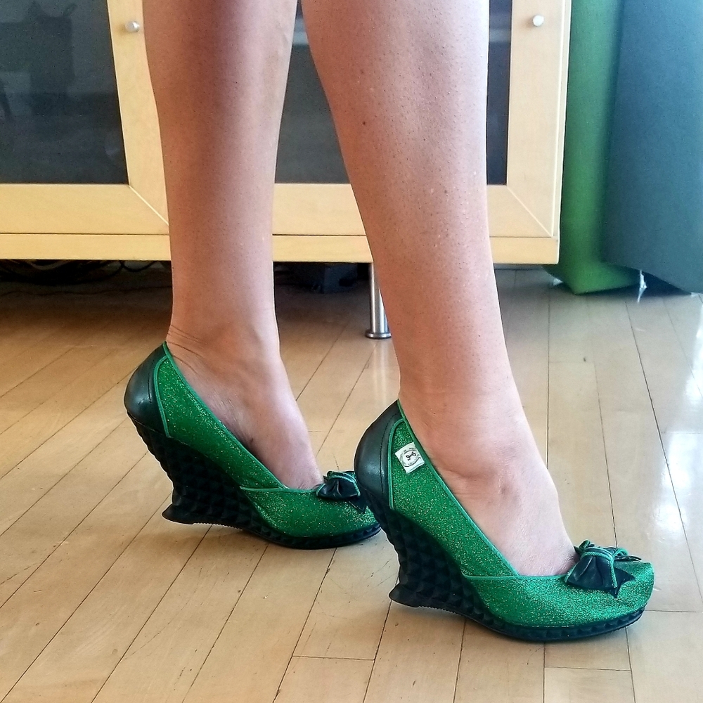 Magical Green Glitter Shoes